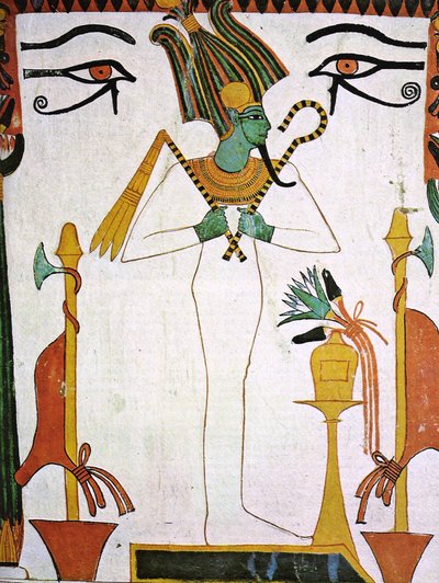 Osiris de la tombe de Sennedjem, c.1290 av. J.-C. - Egyptian 19th Dynasty